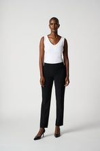 Load image into Gallery viewer, Chic straight-fit pull-on pants designed for women, offering a luxurious silky feel and sophisticated back slits for added flair.