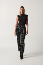 Load image into Gallery viewer, Versatile plaid slim-fit pants crafted from luxurious jacquard, featuring an elastic waistband for comfort and stylish wear.