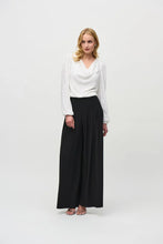 Load image into Gallery viewer, A sequined top with a draped cowl neckline, merging classic elegance and texture for a fabulous, stylish look.