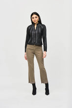 Load image into Gallery viewer, Elevate your style with a chic faux suede jacket featuring metallic mesh and an exposed zipper, perfect for any outfit.