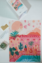 Load image into Gallery viewer, 800pc Puzzle & Glue Kit: Desert Dreams