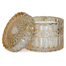 Load image into Gallery viewer, Pumpkin chai 8oz candle glass shimmer jar.
