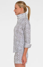 Load image into Gallery viewer, Lightweight khaki boyfriend shirt, versatile for warm weather; great over tanks or with denim shorts for a relaxed vibe.