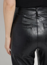 Load image into Gallery viewer, Fitted at waist and hip, these wide-legged pants have a raw-edge hem for easy shortening and a slimming no side seam.