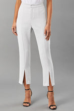Load image into Gallery viewer, Scuba Slit Hem Trousers from Lola & Sophie in silver scuba fabric with funky slit hem for a trendy, lightweight look.