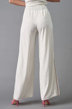 Load image into Gallery viewer, Stay chic in Lola & Sophie's Eggshell Wide Leg Pant. High waist design for a timeless look. Breathable fabric keeps you cool.