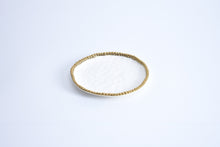 Load image into Gallery viewer, Impress with your culinary skill and presentation by serving up delicious appetizers and pastries on these stunning plates. Golden Salerno design.
