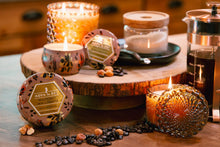 Load image into Gallery viewer, Hazelnut Macchiato Soy Candle perfect for the fall season.
