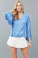 Load image into Gallery viewer, Be a queen in Lola &amp; Sophie's Vintage Satin Peasant Top: comfy, glamorous, and perfect for a retro kitsch look.
