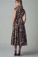 Load image into Gallery viewer, Belted Leopard Print Midi Dress
