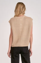 Load image into Gallery viewer, Beige Sleeveless Sweater Cardigan
