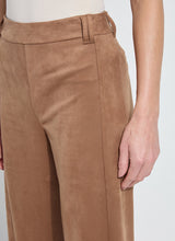 Load image into Gallery viewer, Vegan Suede Wide Leg Trousers in Camel
