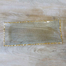 Load image into Gallery viewer, Rectangular platter with a Fairbanks design, perfect for serving appetizers or desserts at any gathering.

