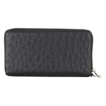 Load image into Gallery viewer, Luxurious black wallet crafted from ostrich leather.
