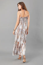 Load image into Gallery viewer, Embrace your wild side with Lola &amp; Sophie's animal print key hole maxi dress. Show off your bold and daring style!
