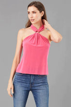 Load image into Gallery viewer, Enhance your style with the Lola &amp; Sophie Coral Ring Halter Top. The attention-grabbing ring hardware makes you the focal point of any event!
