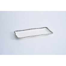 Load image into Gallery viewer, Pampa Bay's sleek silver tray, great for serving hors d'oeuvres or as a stylish centerpiece.
